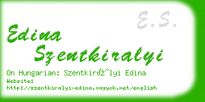 edina szentkiralyi business card